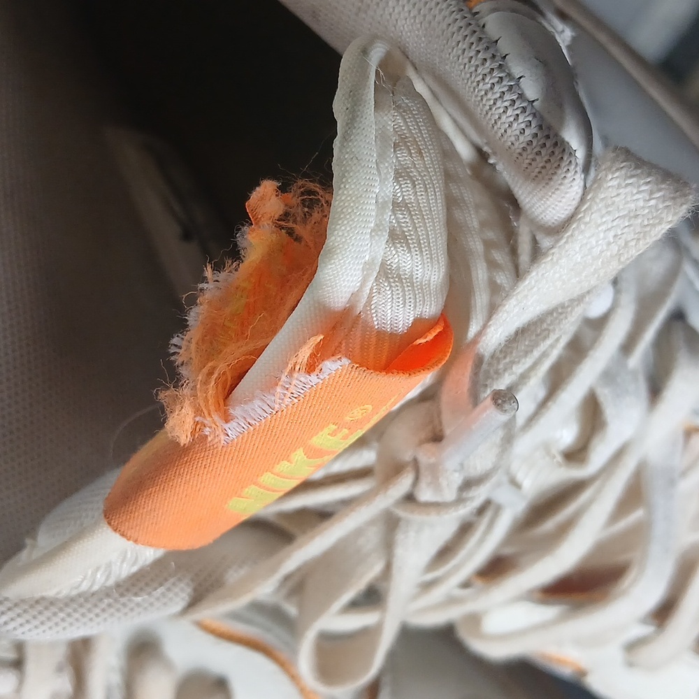 Nike Sky High Hidden Wedge White And Orange Size 8 - Picture 9 of 16